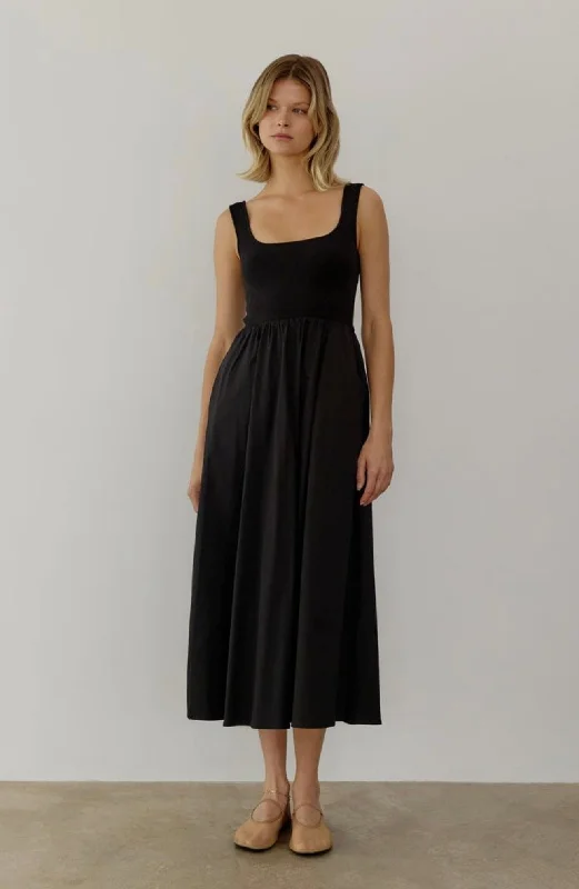 Bargain Bin Knit Combination Midi Dress