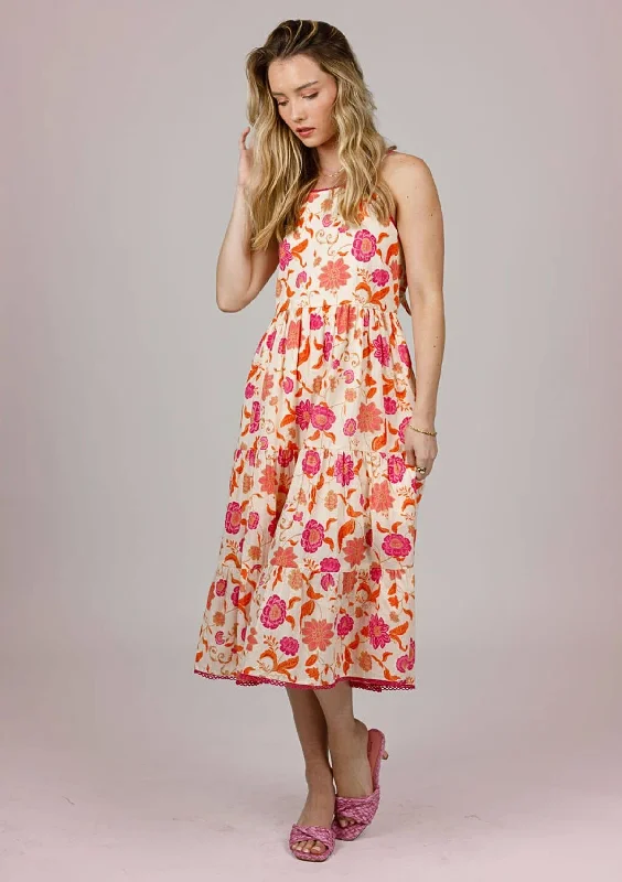 Final Clearance Laurette Dress - Ivory Pink