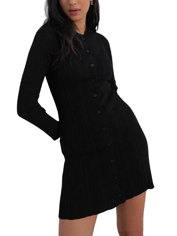 Today’s Deal Leisure Knit Mini Dress - Black