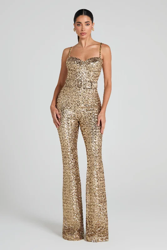 Closeout Lucinda Gold Jumpsuit