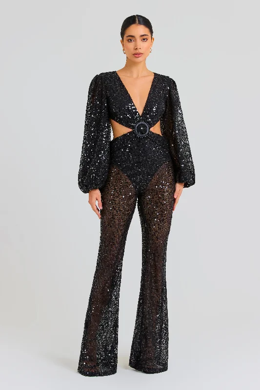 Mega Sale Madison Black Jumpsuit