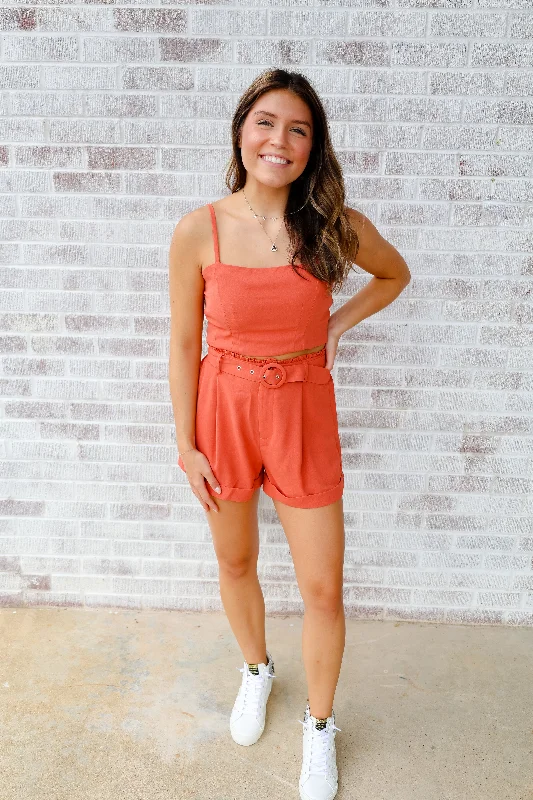 Price Rollback Make It Up Paper Bag Waist Shorts w/ Belt