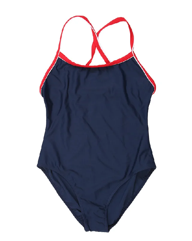 Best Bargains Moda Swimwear Navy Red White - M