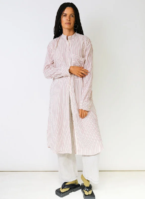 Shop and Save Unisex Nat Shirt Dress, geranium stripe