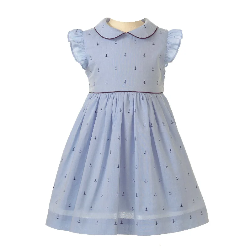 TIME-Limited Offer Oxford Anchor Frill Dress