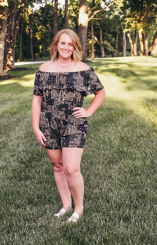Markdown Madness Patchwork Paisley Romper