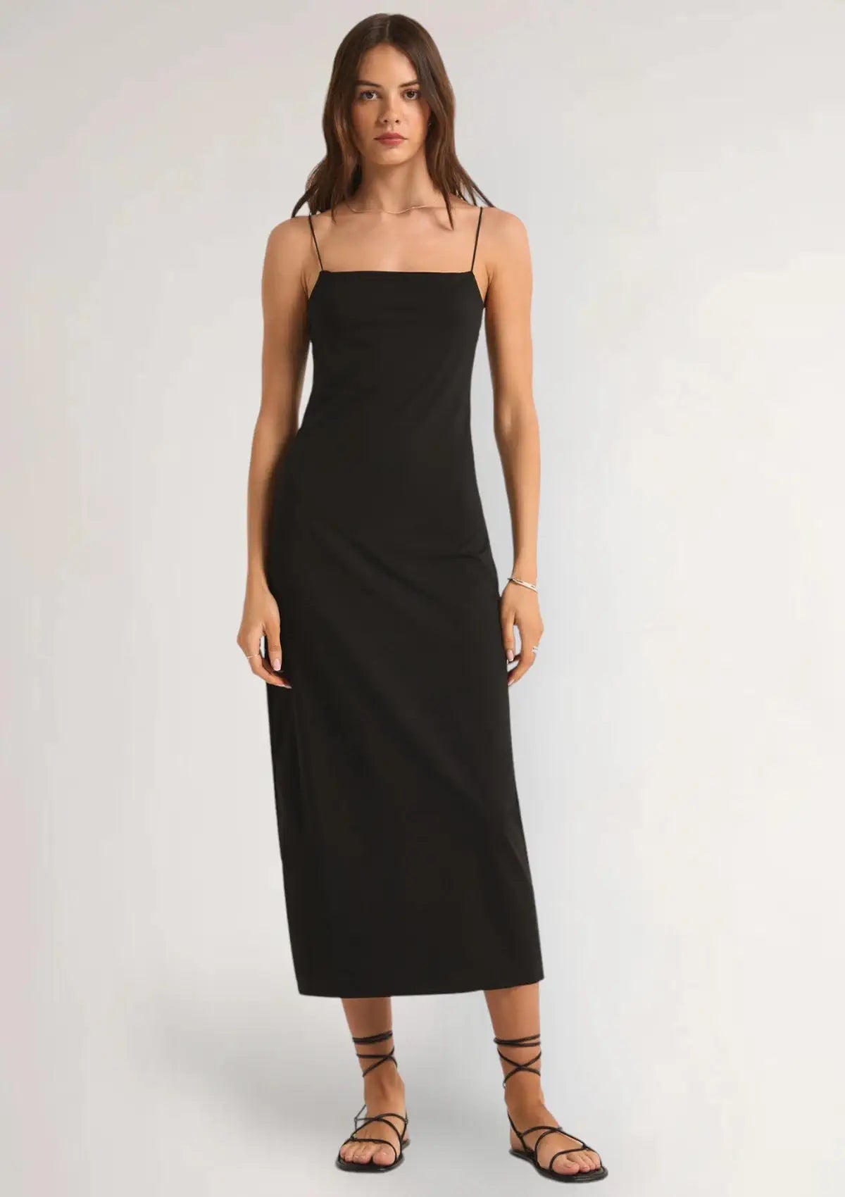 Can't Miss Paulina So Smooth Midi Dress - Black