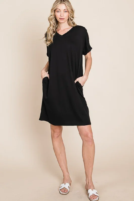 Online Only Pocket Jersey T Shirt Dress