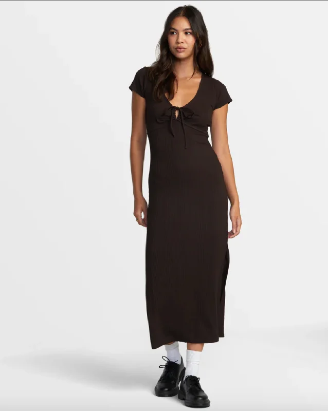 Deal of the Day RCVA Womens Smitten II Dress Chocolate Brown