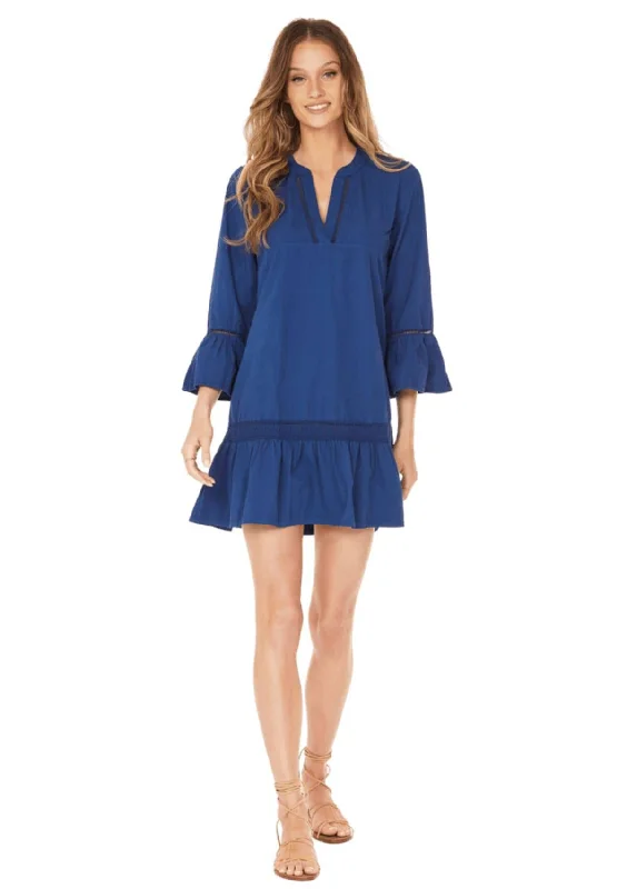 Buy More, Save More Ruffle Sleeve Short Dress - Naval