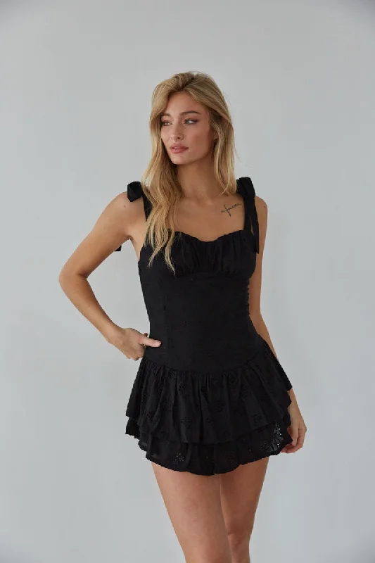 Amazing Deals Sabrina Eyelet Lace Romper