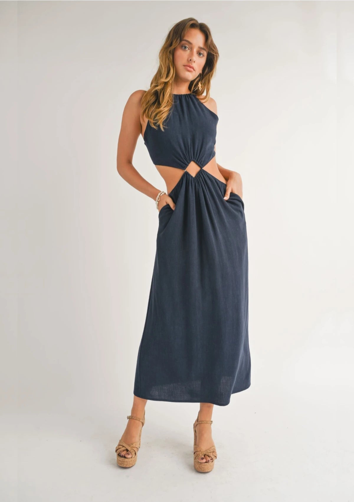 Doorbuster Deal Sandy Cove Maxi Dress - Navy