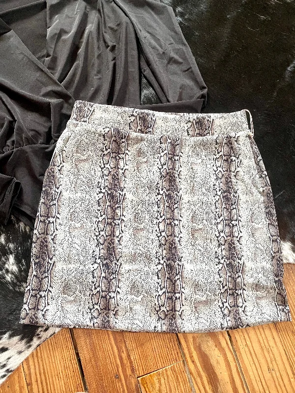 Inventory Reduction Snake Print Skirt