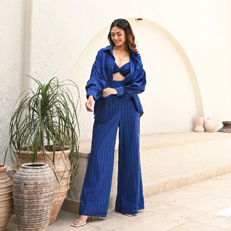 Unmissable Offer Textured Blue Co-ord Set