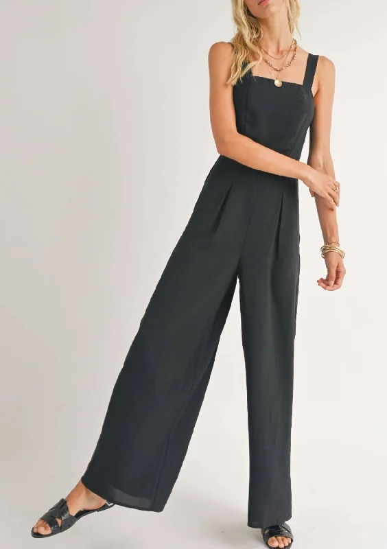 Massive Deals The Classics Square Neck Jumpsuit - Black