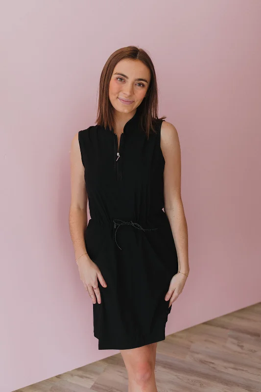 Doorbuster Deal Tribal Brand Black Sleeveless Sport Dress
