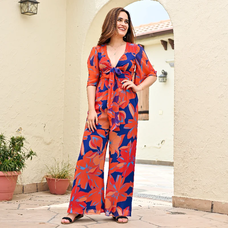 Weekend Flash Sale Tropicana Knotted Jumpsuit