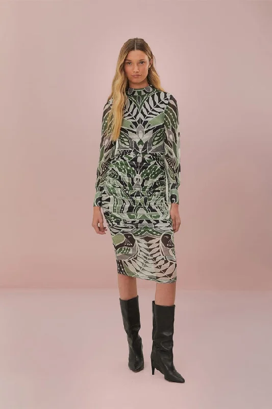 New Deals FARM RIO Tulle Midi Dress