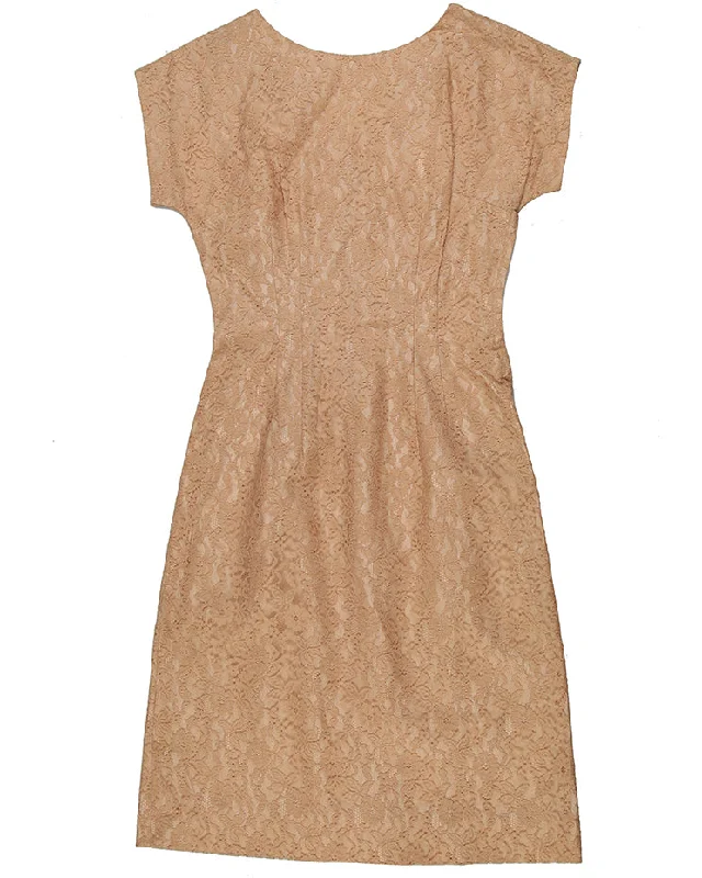 Year-End Sale Vintage 1950s each Lace Cocktail Dress - S