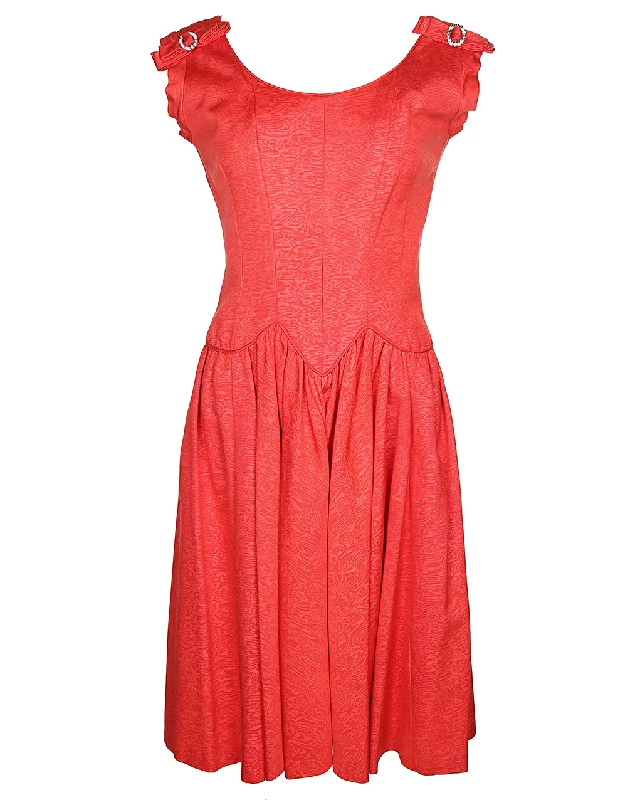 Mega Sale Vintage 50s Red Sleeveless Party Dress - S
