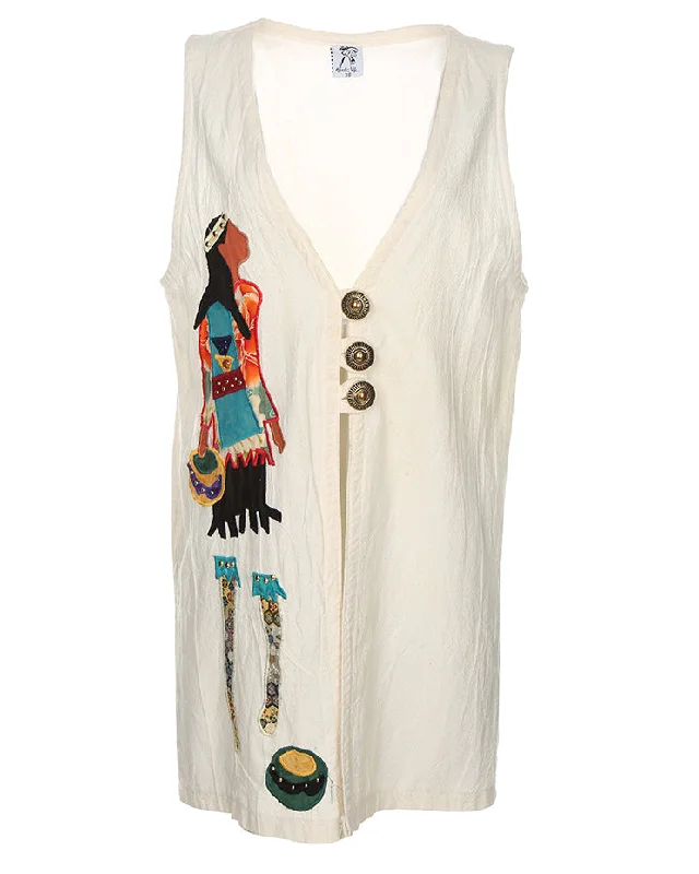 Bargain Blast figure patch sleeveless dress - XS