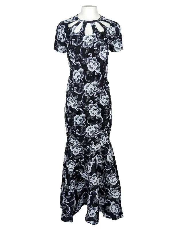 Savings Galore Women's Long Fitted Dress With Peplum Flair