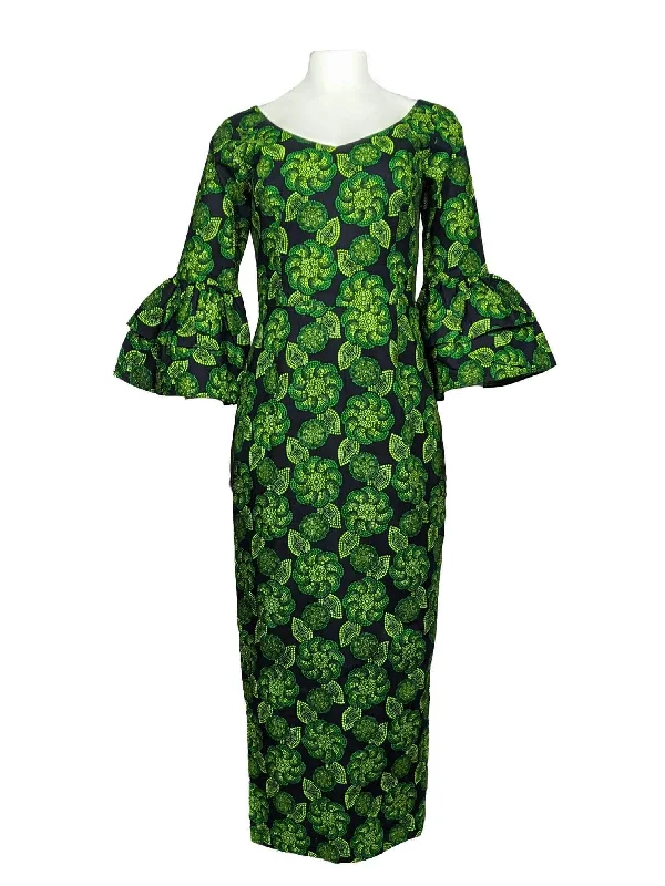 Stock Clearance Women's Pencil Dress With 2-Step Peplum Sleeve
