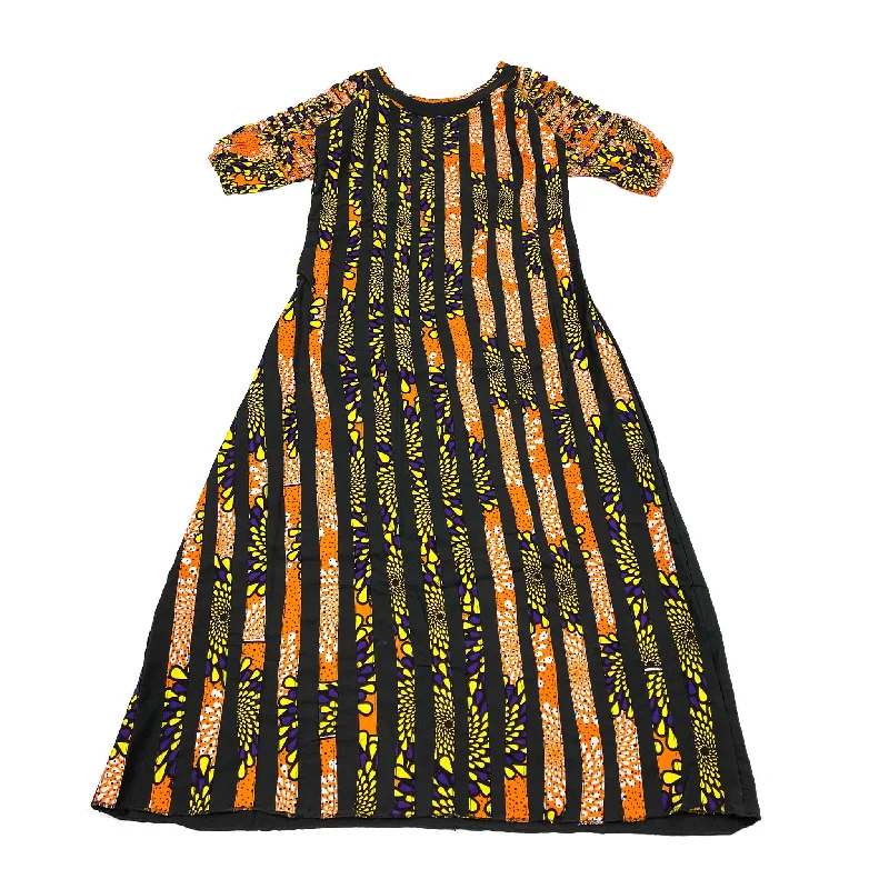 Huge Discounts Women's Yellow & Green Ankara Cotton Mix Dress