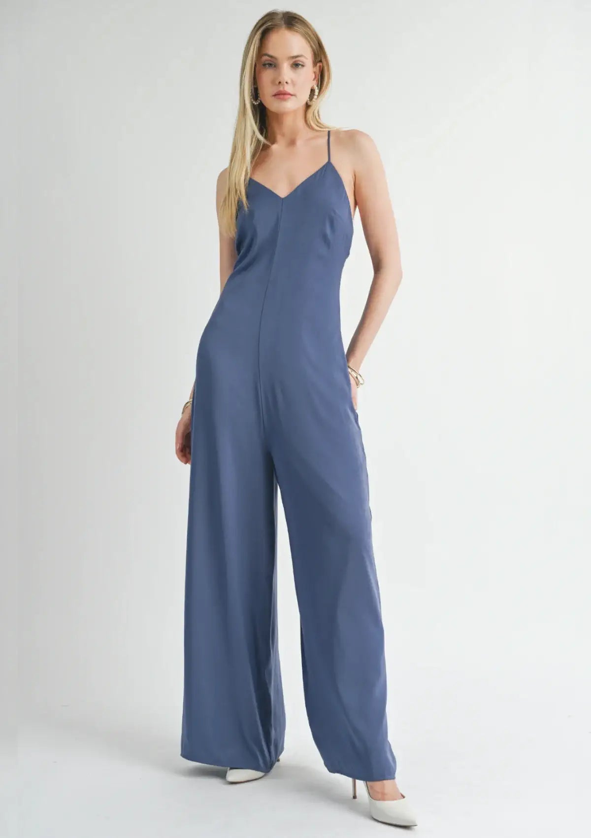 Deal Mania Write Poetry Jumpsuit - Midnight