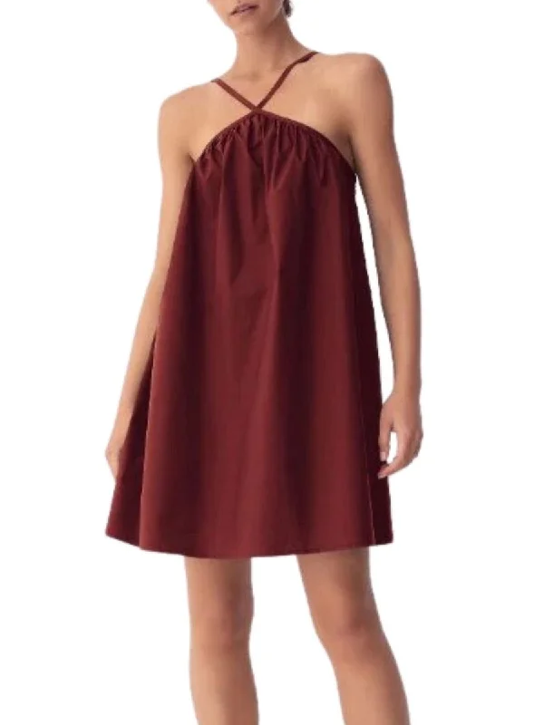 Stock Clearance Zeppelin Dress Burnt Umber