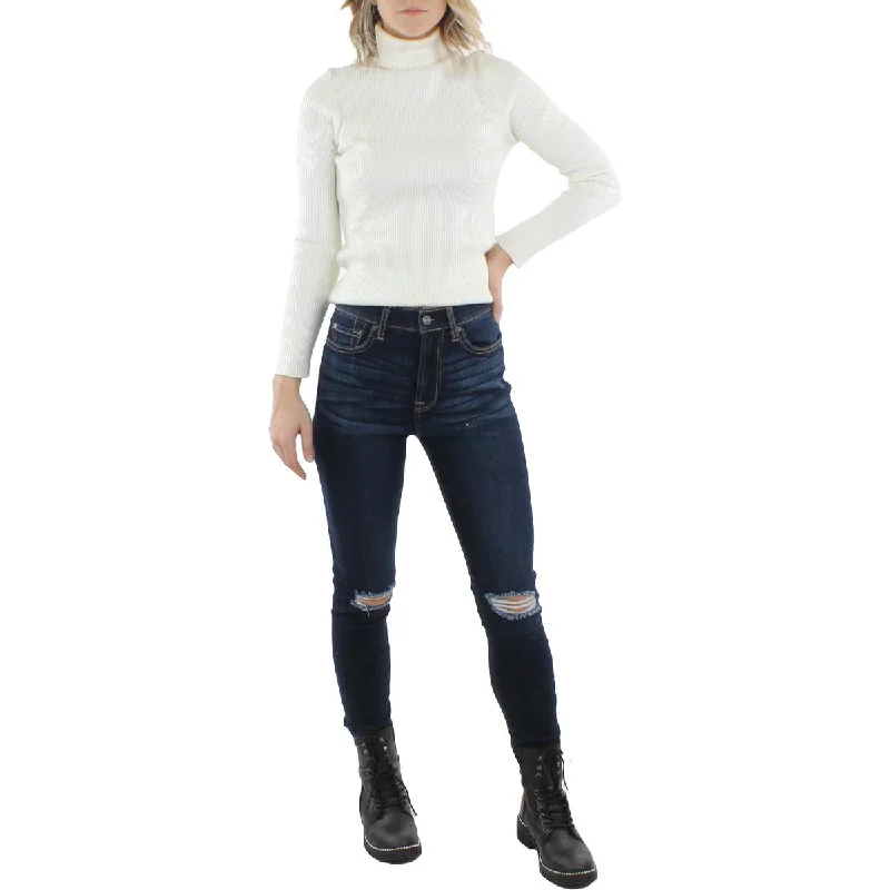 YEAR-End Clearance 7 For All Mankind Womens Gwenvere Distressed Ankle Skinny Jeans