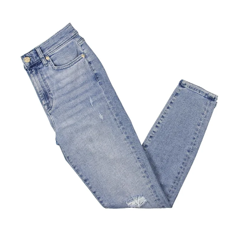 Limited Time Discount 7 For All Mankind Womens High Rise Distressed Skinny Jeans