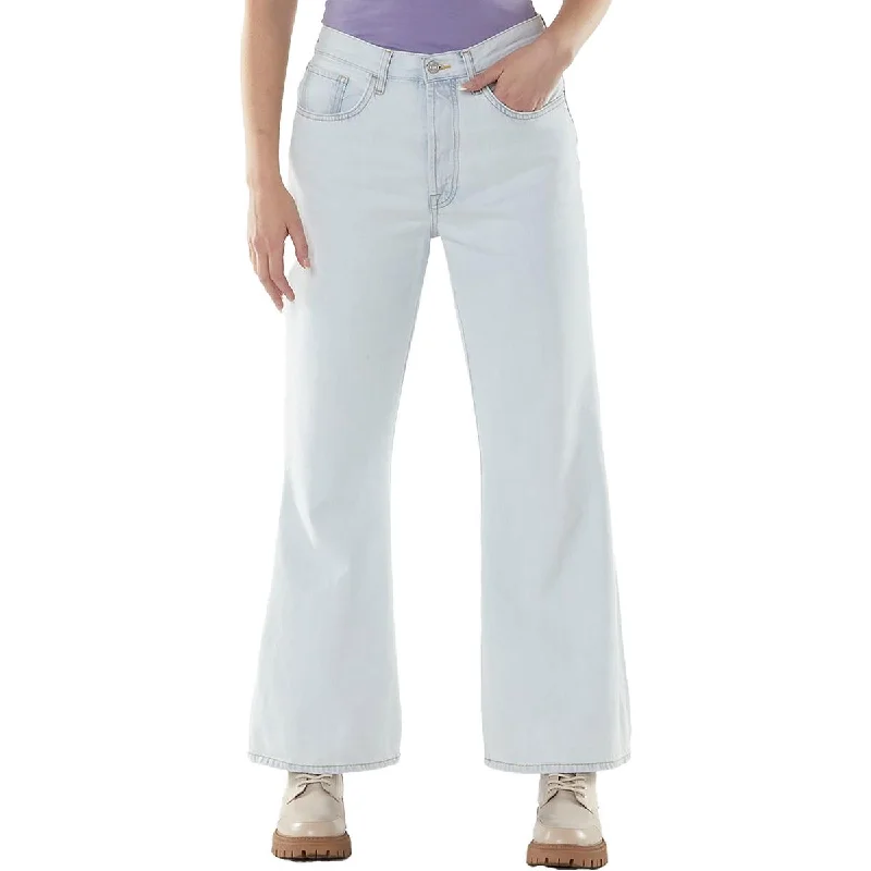 Great Deals 7 For All Mankind Womens High-Rise Light Wash Flare Jeans