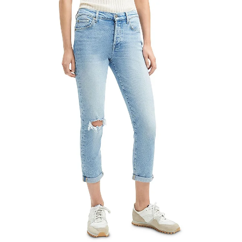 Best Deals 7 For All Mankind Womens Josefina Low-Rise Distressed Slim Jeans