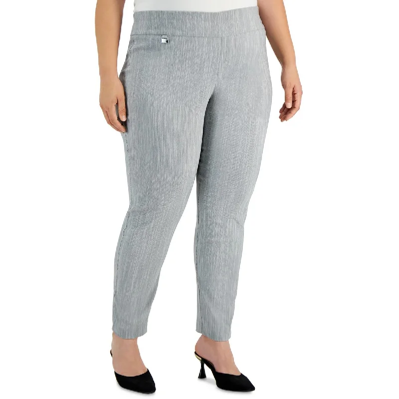 Bargain Prices Alfani Womens Plus Striped Rayon Skinny Pants