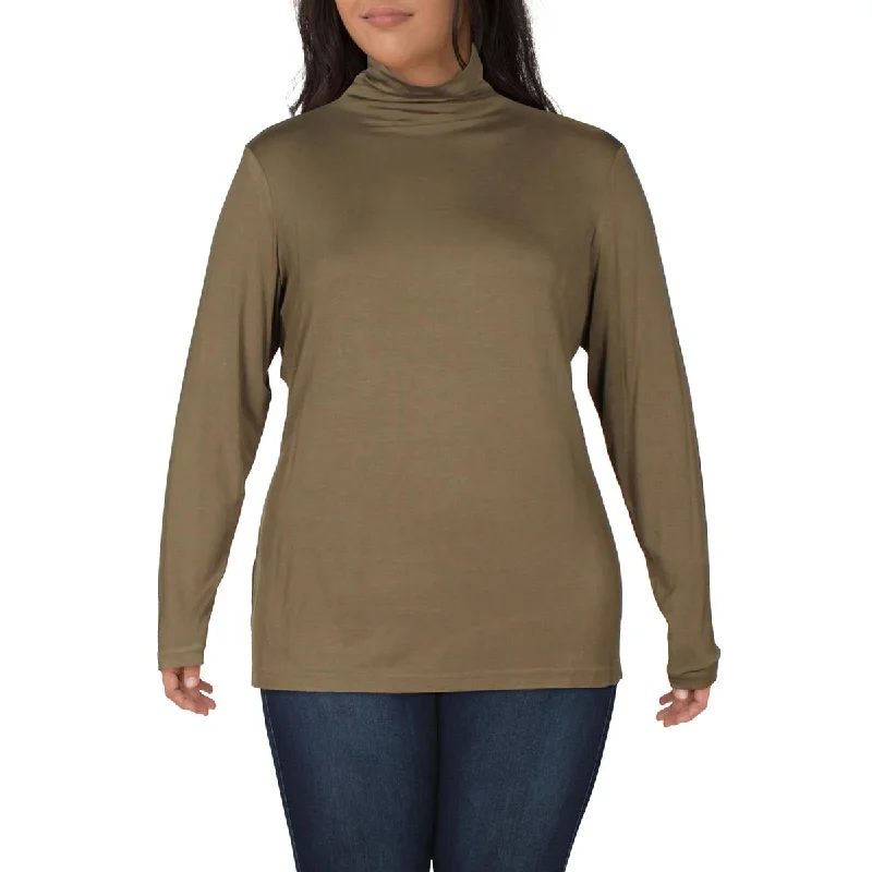 Midnight Madness Anne Klein Womens Plus Turtleneck Sweater