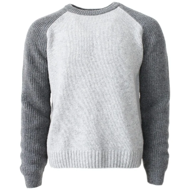 Super Bargain Benson Mens Wool Baseball Crewneck Sweater