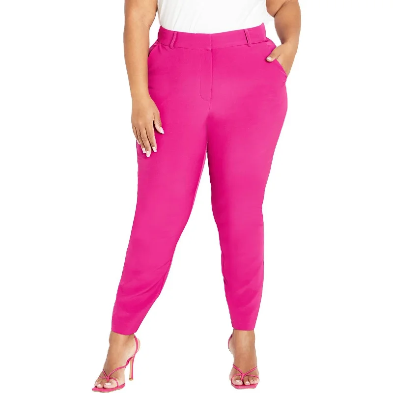 Super Deal City Chic Womens Plus Mid Rise Business Skinny Pants