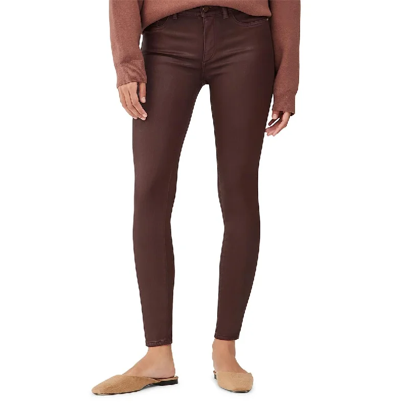 New Markdowns DL1961 Womens Mid-Rise Coated Skinny Jeans