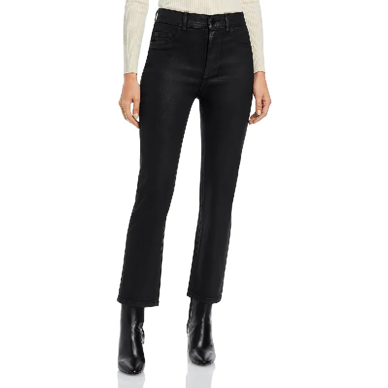 Super Sale DL1961 Womens Patti Coated Denim Straight Leg Jeans