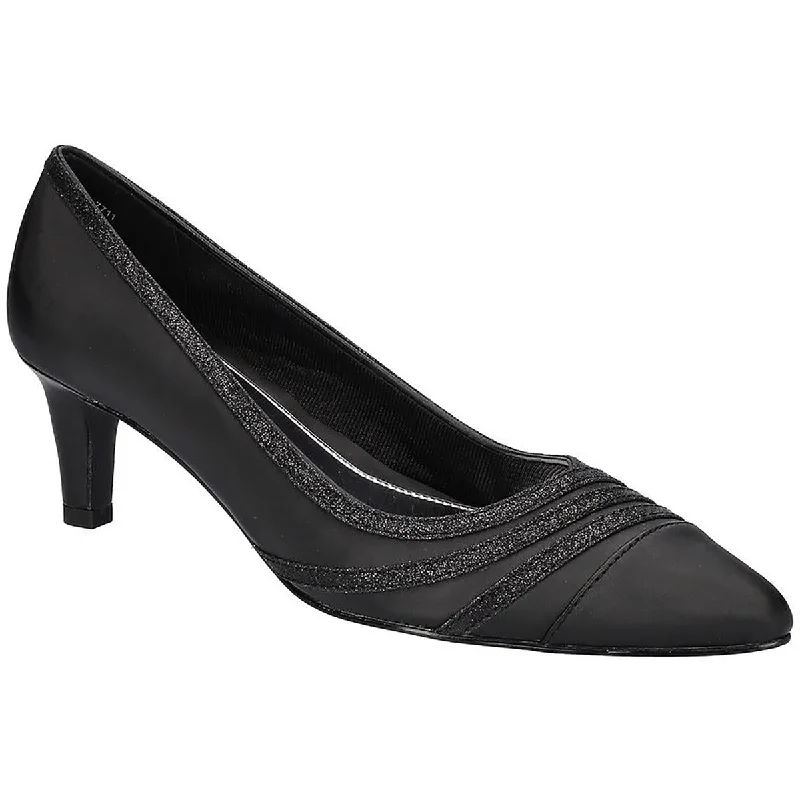 Extra Savings Easy Street Womens Nobel Satin Glitter Pumps