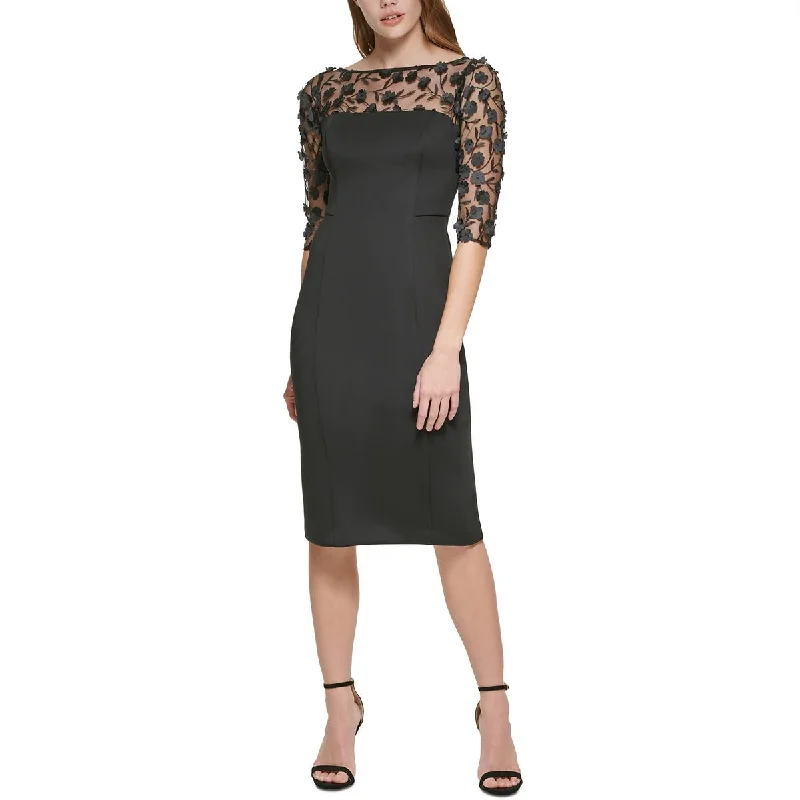 Members Only Eliza J Womens Lace Short Sheath Dress