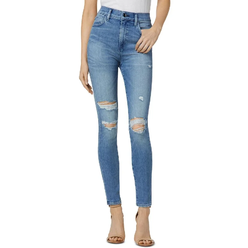 Don't Miss Joe's Womens High Rise Distressed Ankle Jeans