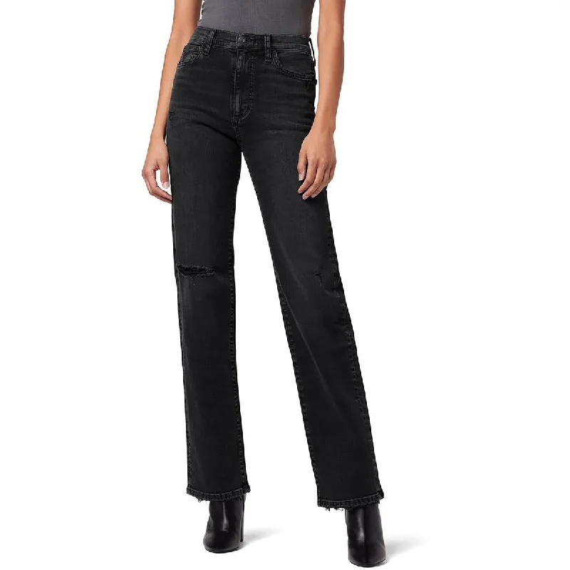 Instant Discount Joe's Womens High-Rise Distressed Wide Leg Jeans