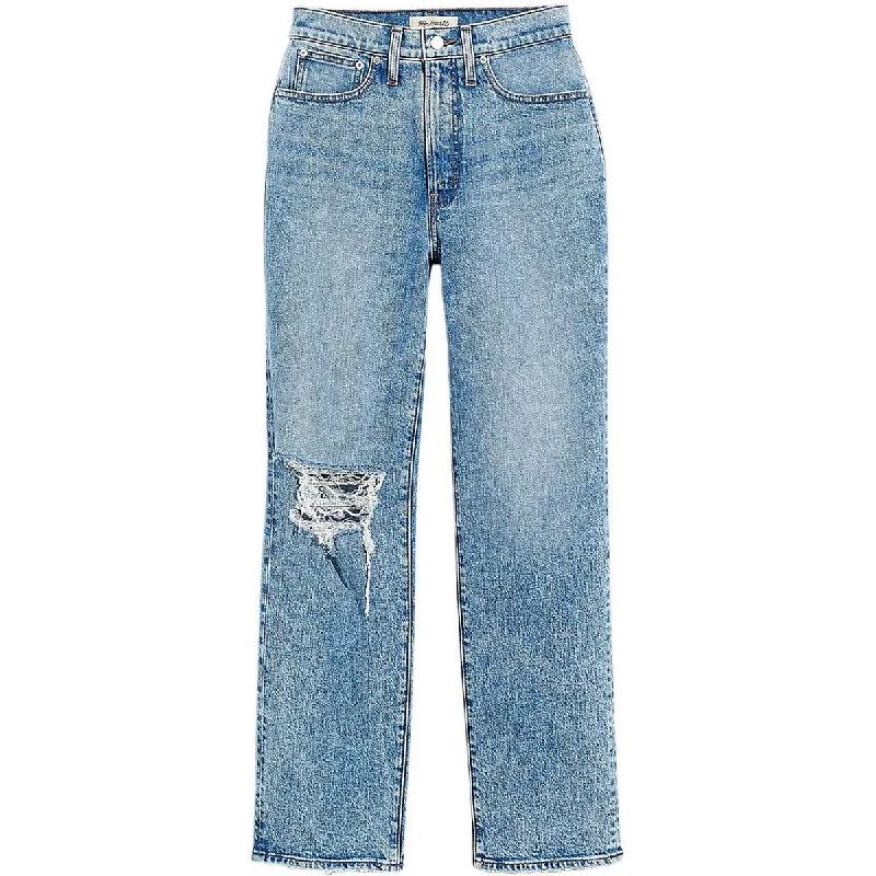 Epic Deals Madewell Womens The Perfect Vintage High Rise Ripped Straight Leg Jeans