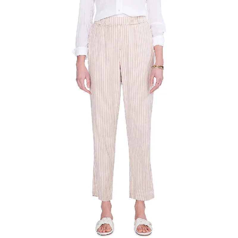 Shop and Save Nic + Zoe Womens Striped Casual Straight Leg Pants