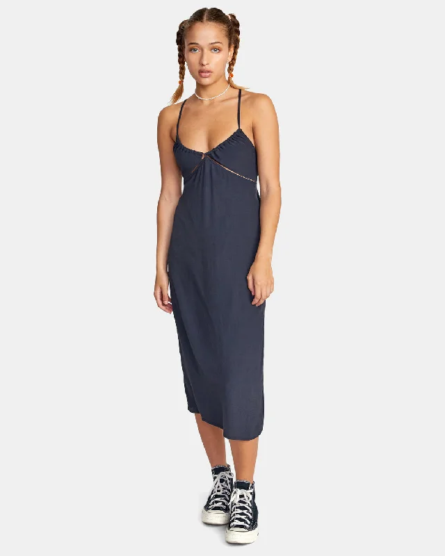 Shop and Save No Judgement Midi Dress - Black
