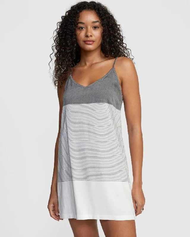 Final Markdown Odyssey Striped Tank Dress - Black