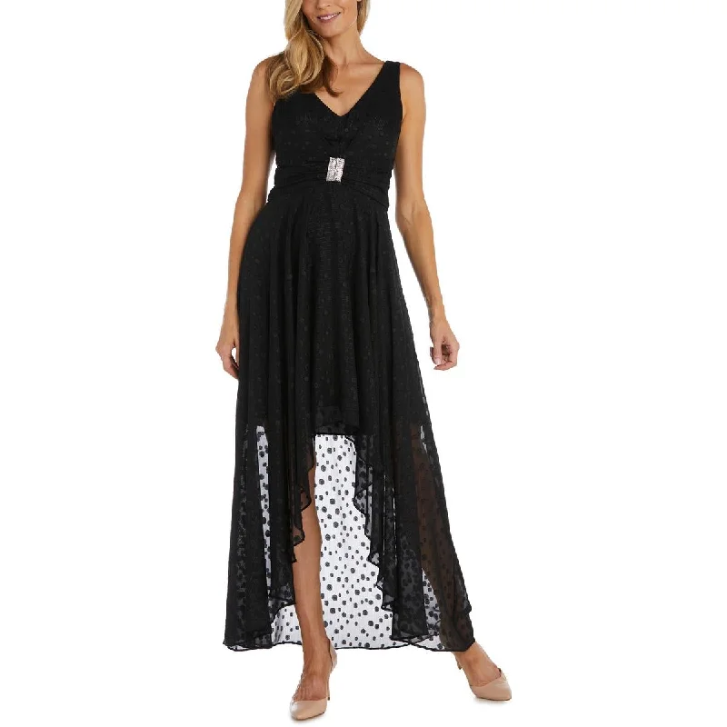 Savings Galore R&M Richards Womens Chiffon Hi-Low Evening Dress