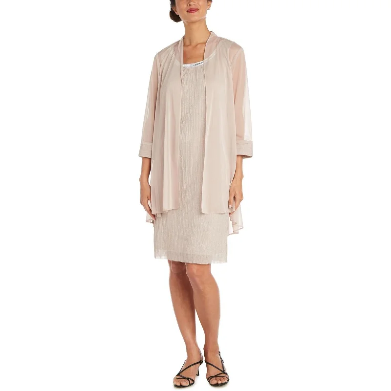 Special Price R&M Richards Womens Embellished Jacket Two Piece Dress